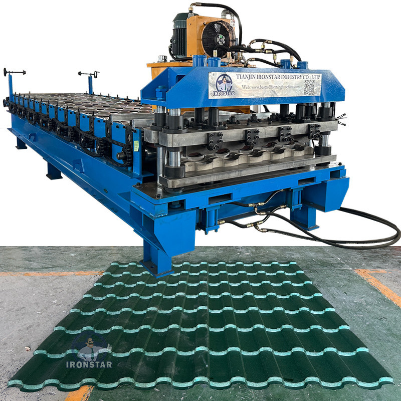 “Andalusia Metal Roofing Tile Roll Forming Machine Galvanized Steel Roofing Tile Production Machine Professional Roof Tile Making Equipment for Azerbaijan Roofing Market”